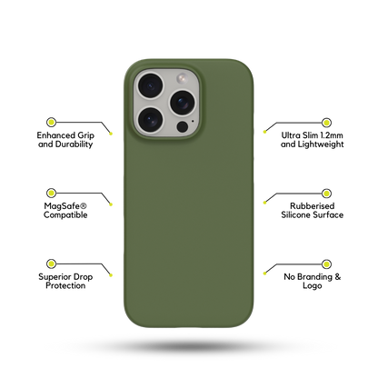 Green MagSafe® Rubberized Magnetic Phone Case
