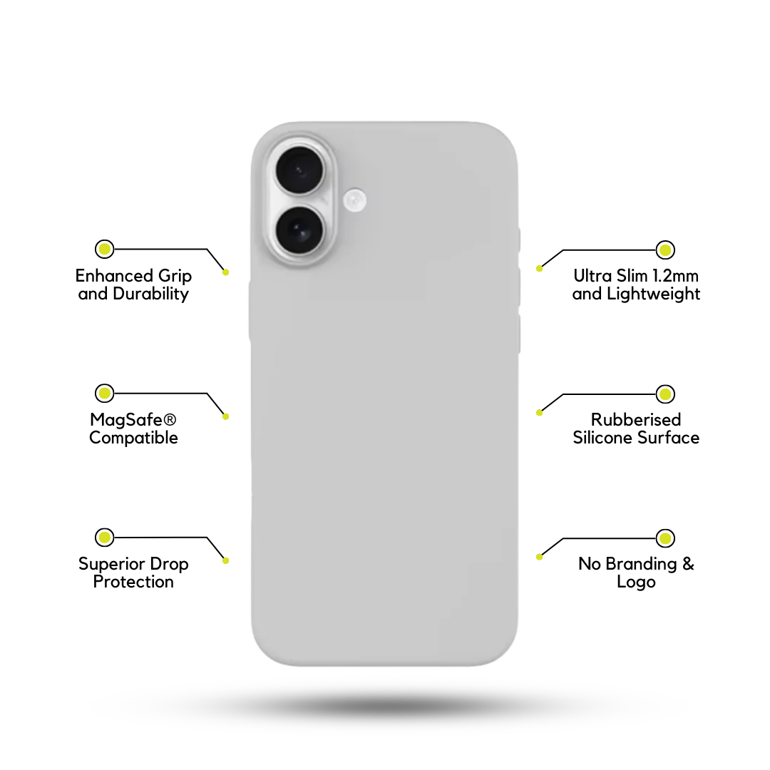 Gray MagSafe® Rubberized Magnetic Phone Case