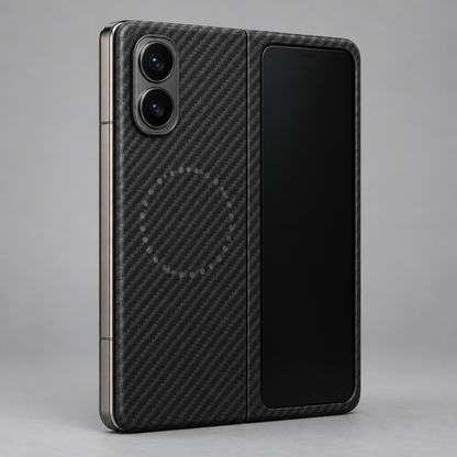 Carbon Fibre MagSafe Case – iPhone Duo — back view