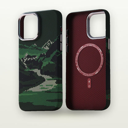 Mountain Ridge Twill MagSafe Case for iPhone 13–16 — GripLux (5)