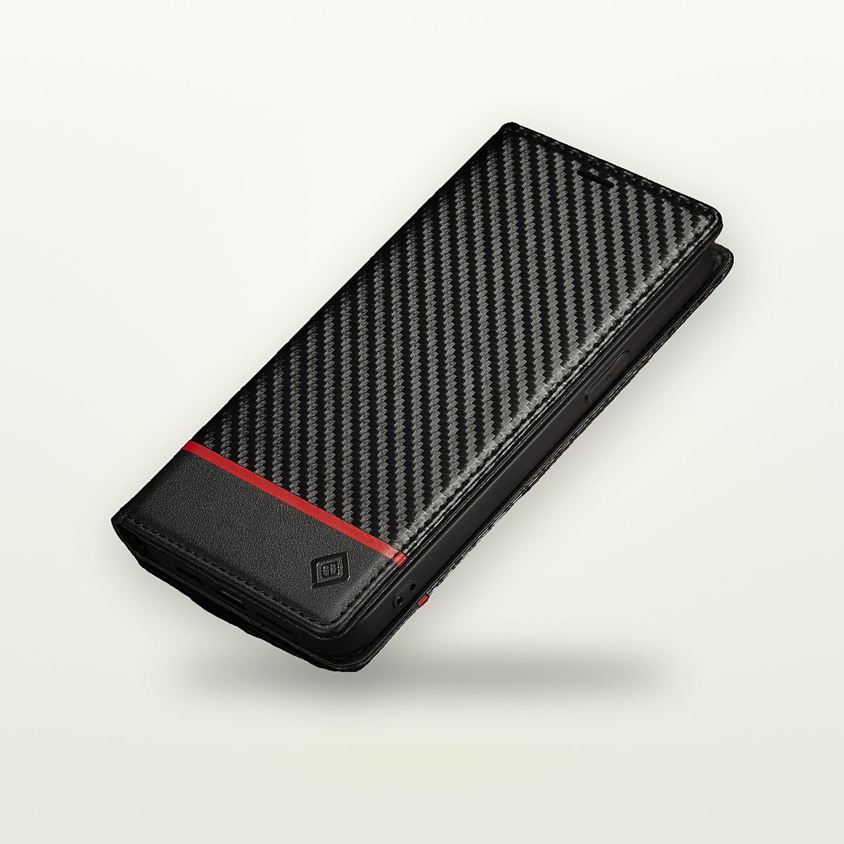Carbon & Leather Flip MagSafe Case for iPhone 11–16 — GripLux (2)