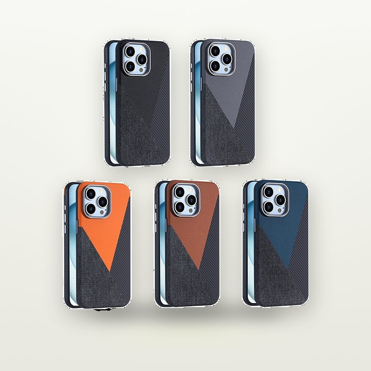 Tri-Tone Leather-Look MagSafe Case for iPhone 13–16 — GripLux (3)