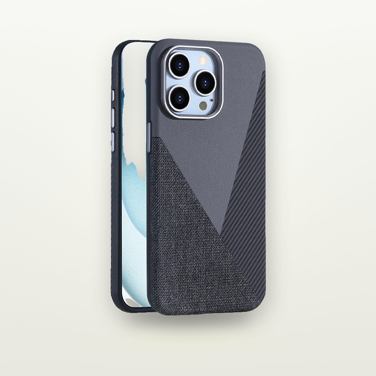 Tri-Tone Leather-Look MagSafe Case for iPhone 13–16 — GripLux (8)