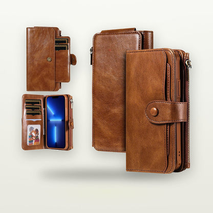 Retro Leather Detachable Wallet Case for iPhone 15 & 16 Series — GripLux (2)