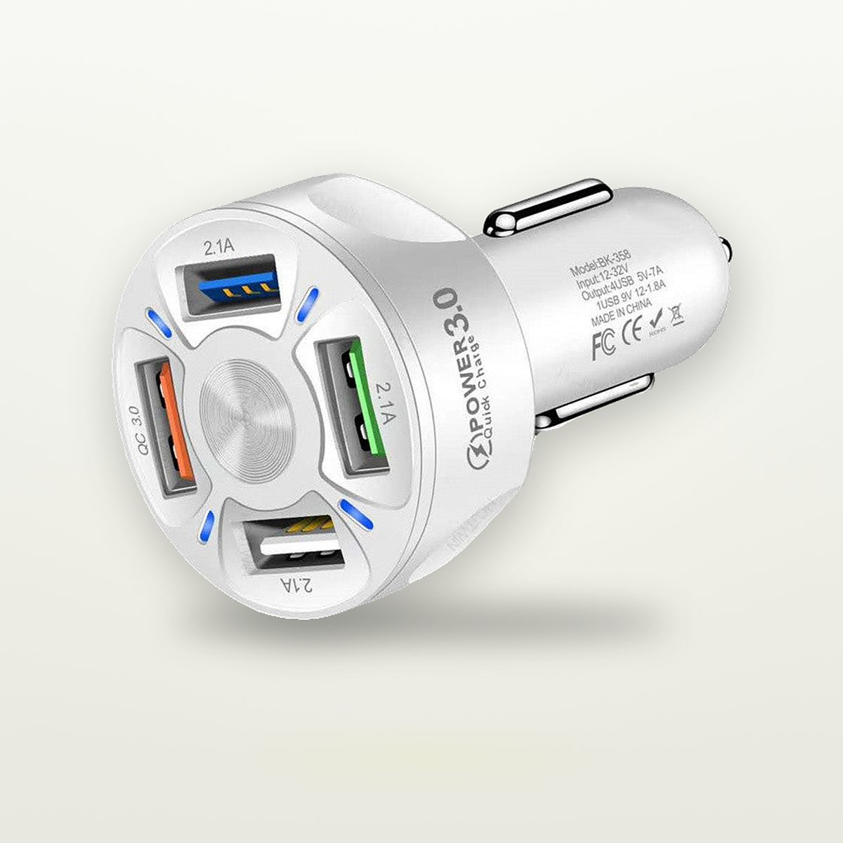 45W Four-Device Fast Car Charger — GripLux (5)