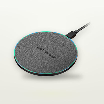 Fabric & Aluminum 15W Wireless Charging Disc — GripLux (2)