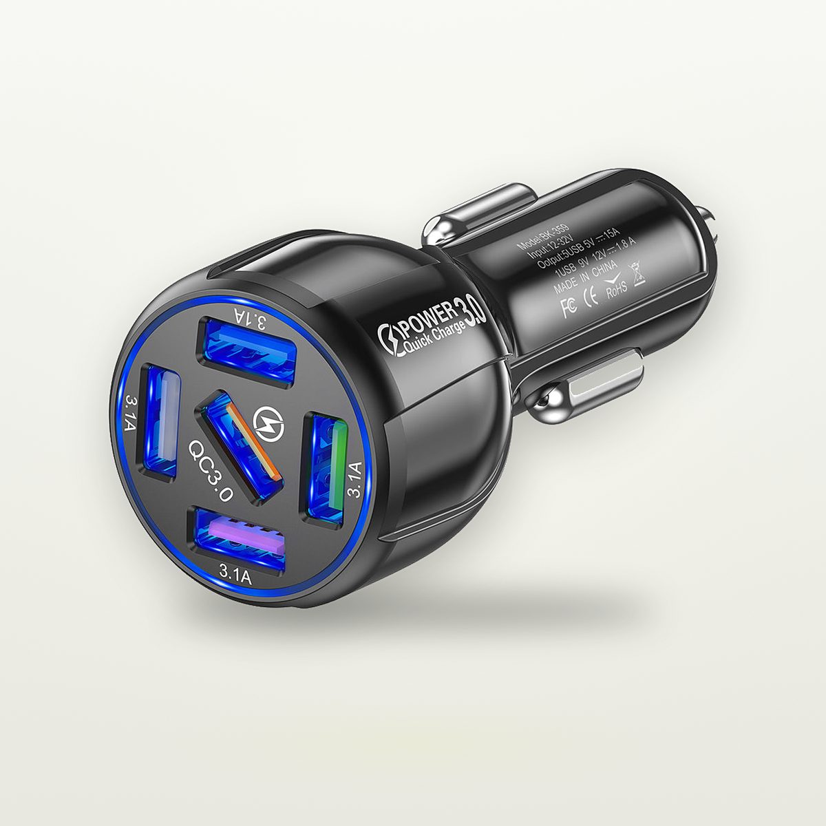 5-Port USB Fast Car Charger — GripLux (5)