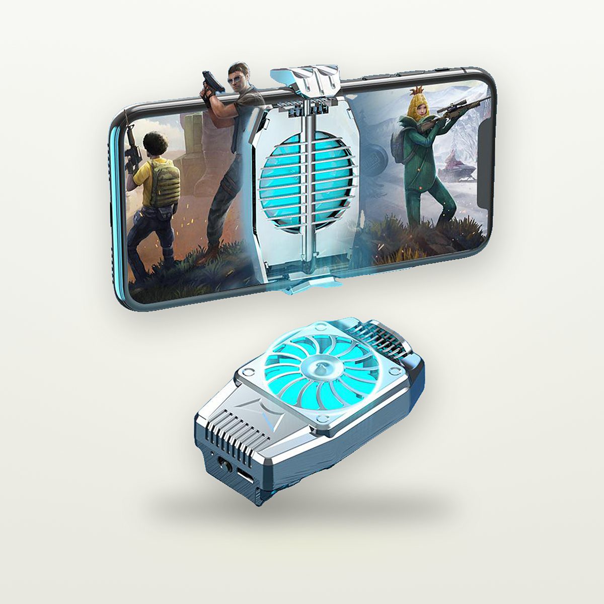 Compact Phone Cooling Fan, Plug-In or Rechargeable — GripLux