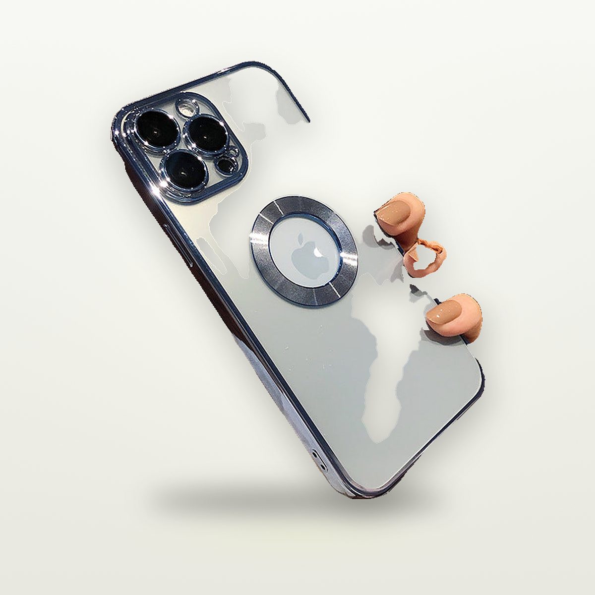 Clear Plated Case with Built-In Lens Guard for iPhone 11–15 — GripLux (10)