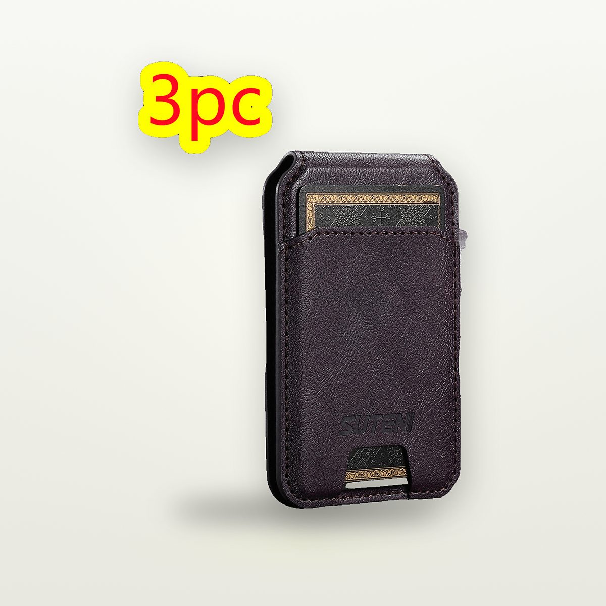 Faux Leather MagSafe Card Wallet with Stand — GripLux (15)