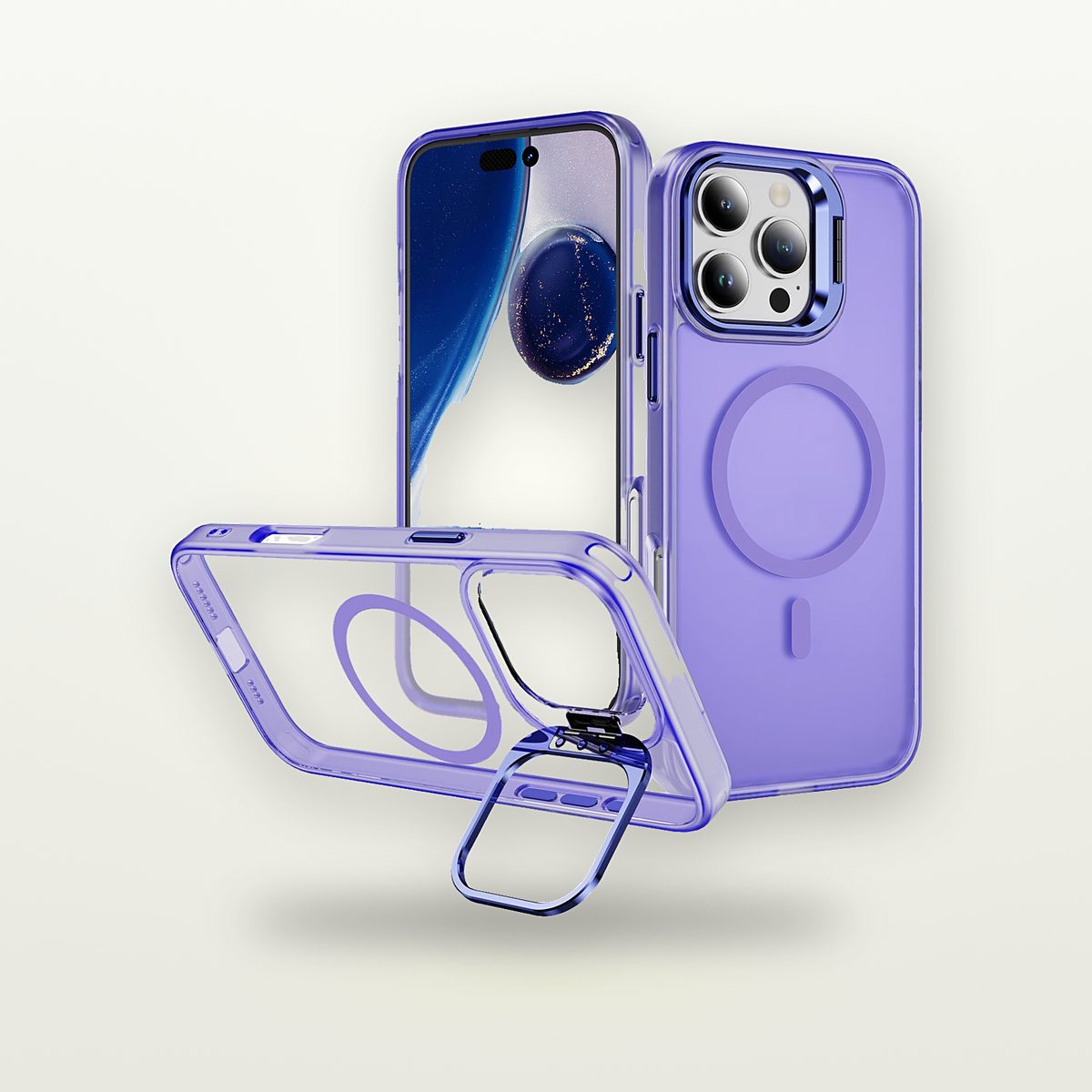 Lens Ring Kickstand MagSafe Case for iPhone 14–16 — GripLux (4)