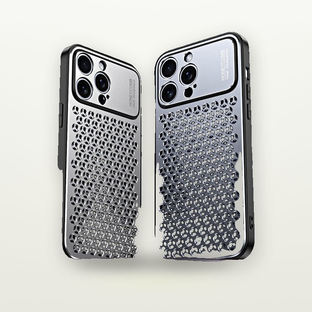 Honeycomb Metal Cooling Case for iPhone 13–17 & Air — GripLux