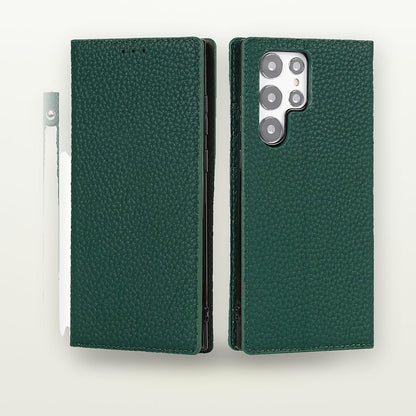 Litchi Grain Genuine Leather Case for Galaxy S20–S25 — GripLux (6)