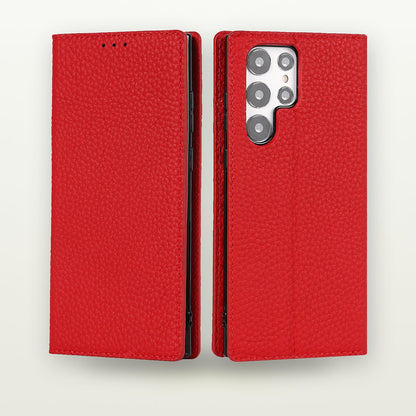 Litchi Grain Genuine Leather Case for Galaxy S20–S25 — GripLux (8)