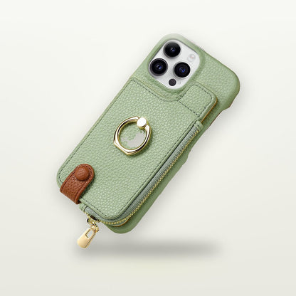 Zipper Card Pocket Ring Stand Case for iPhone 11–17 — GripLux (7)