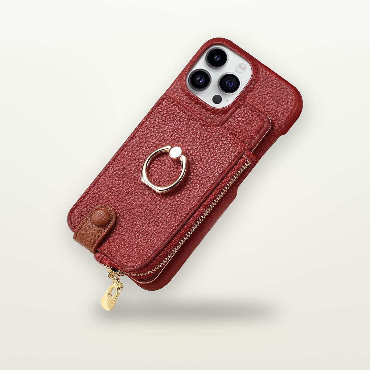 Zipper Card Pocket Ring Stand Case for iPhone 11–17 — GripLux (8)