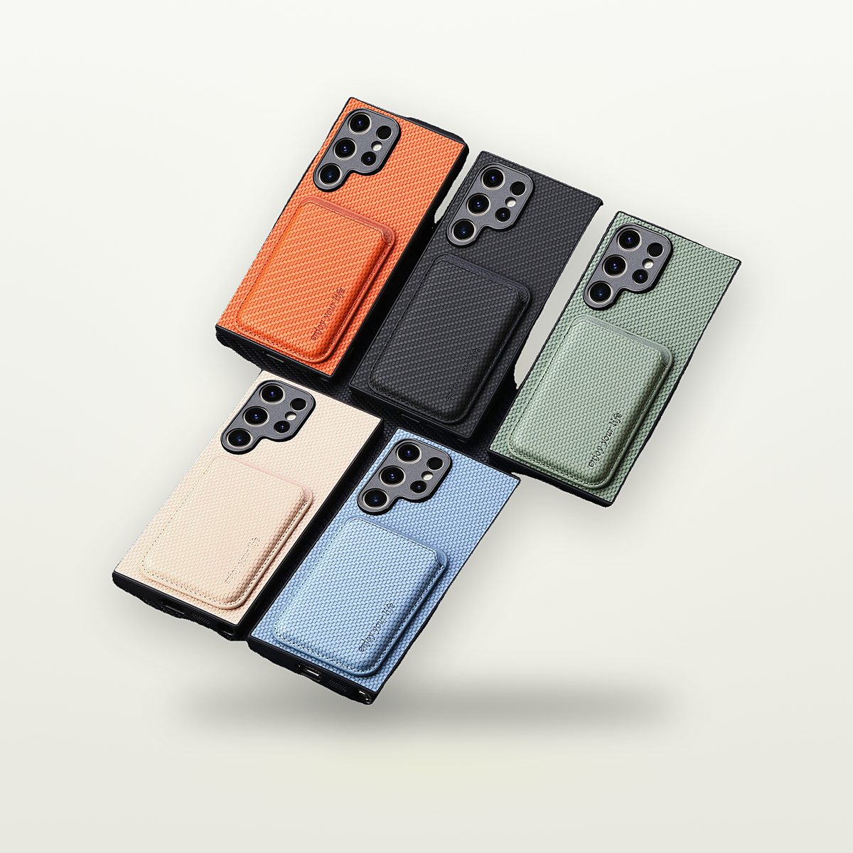 Two-in-One Leather Card Holder Case for Galaxy S20–S25 — GripLux