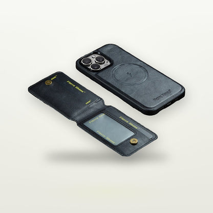Card Slot Kickstand Magnetic Faux Leather Case for Galaxy S22–S25 — GripLux (3)