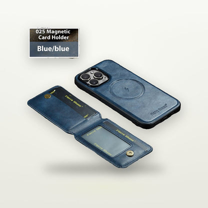 Card Slot Kickstand Magnetic Faux Leather Case for Galaxy S22–S25 — GripLux (5)