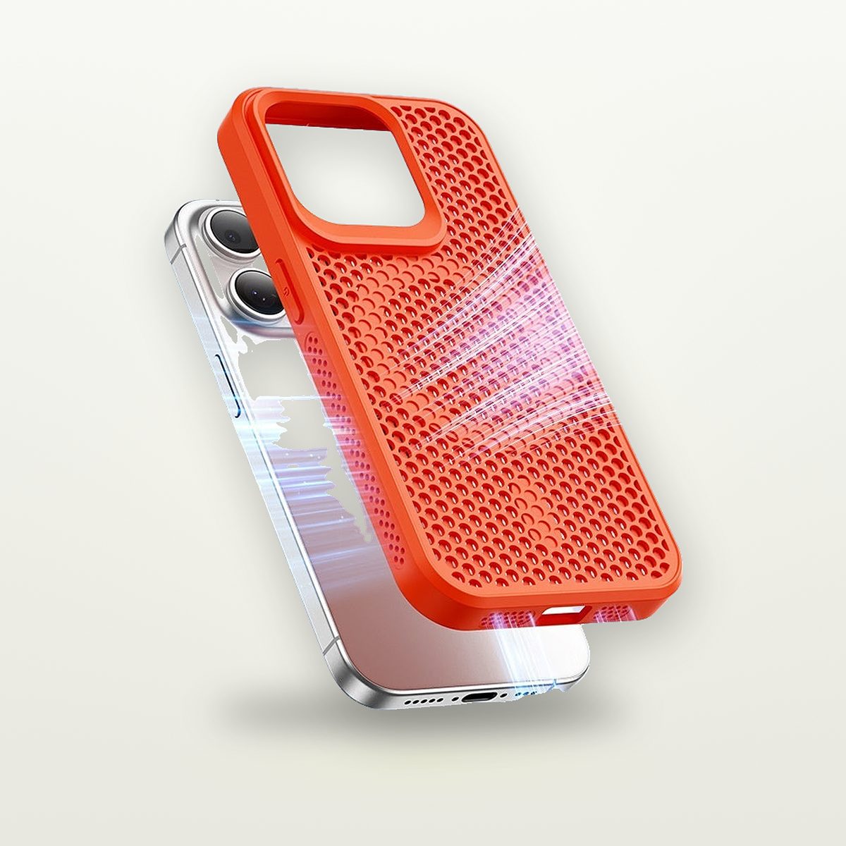 Honeycomb Cooling MagSafe Case for iPhone 11–17 — GripLux