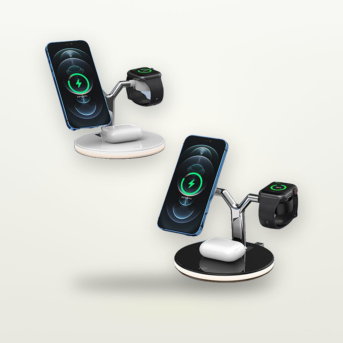 Upright 3-in-1 Magnetic Wireless Charging Dock — GripLux