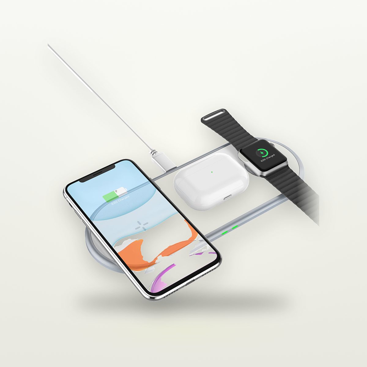 Slim Flat 3-in-1 Wireless Charging Pad — GripLux (3)