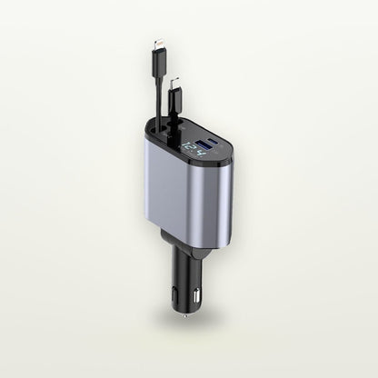 120W Retractable 4-Port Car Charger — GripLux (6)