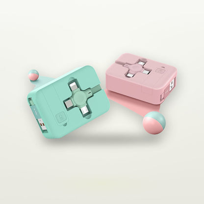 Macaron Retractable 3-in-1 Cable with Phone Stand — GripLux (2)