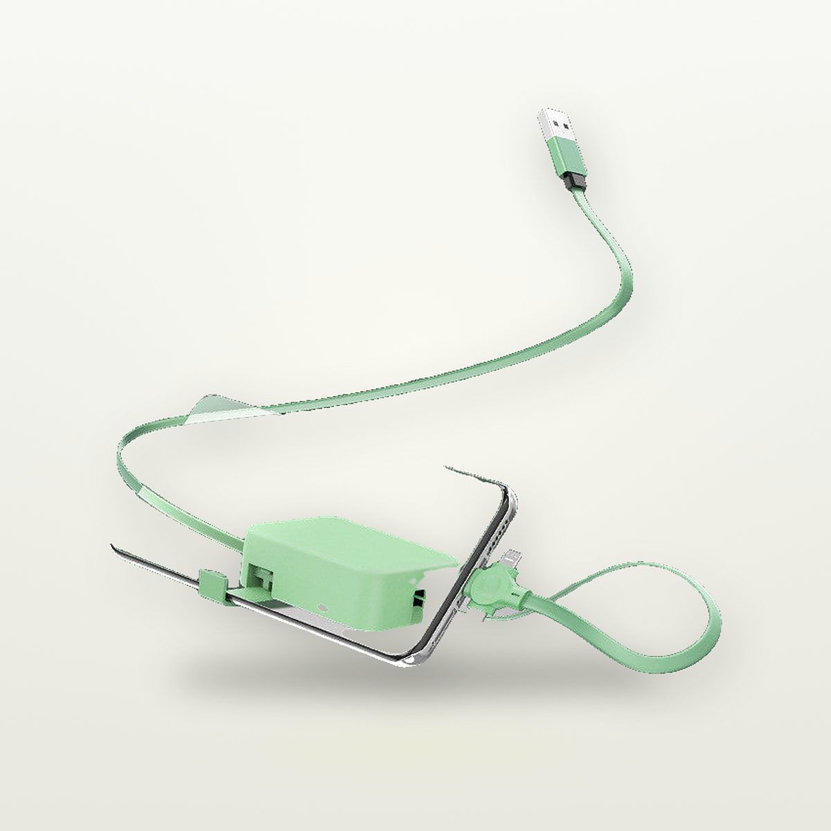 Macaron Retractable 3-in-1 Cable with Phone Stand — GripLux (5)