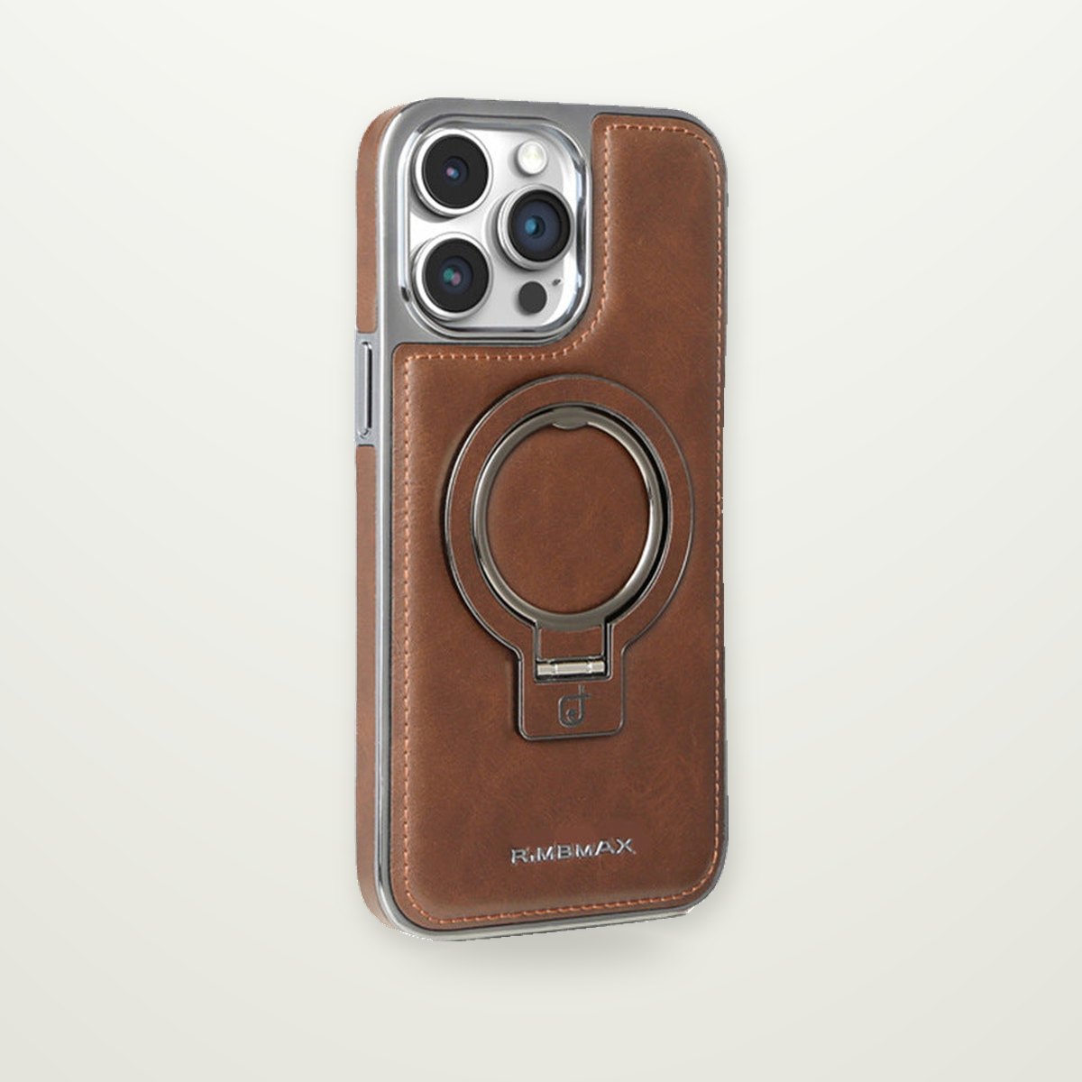 Business Leather-Look Magnetic Kickstand Case for iPhone 14–17