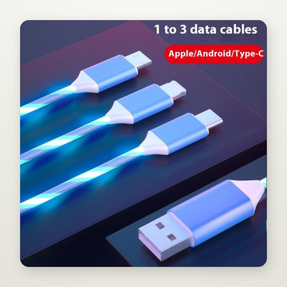 Rope-Style 3-in-1 LED Charging Cable, 1.2 m
