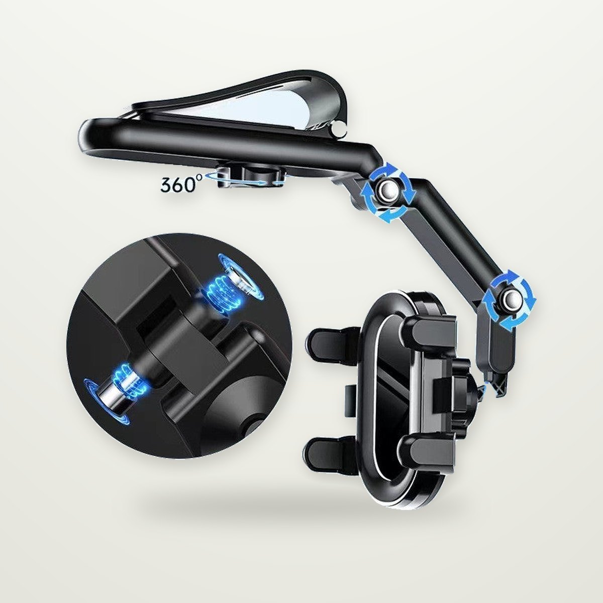 Sun Visor & Headrest Phone Mount