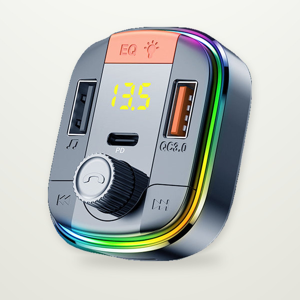 Bluetooth FM Transmitter with PD Fast Car Charger