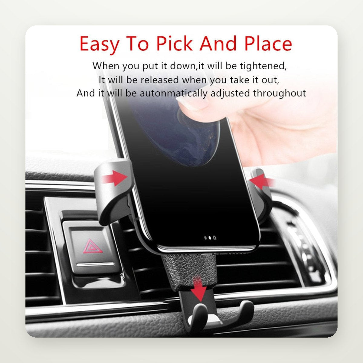 Gravity Auto-Lock Air Vent Phone Holder