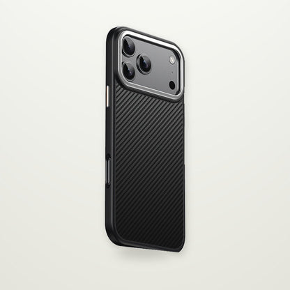 Two-Piece Carbon Fiber Magnetic Case for iPhone 12–17