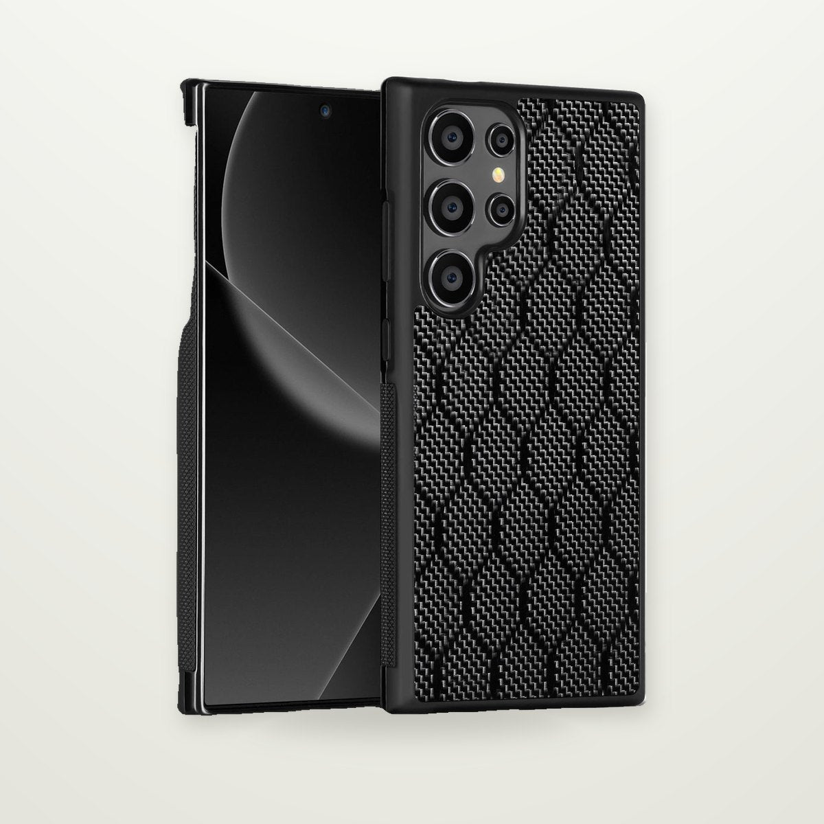 Carbon Fiber Texture Case for Galaxy S21–S25