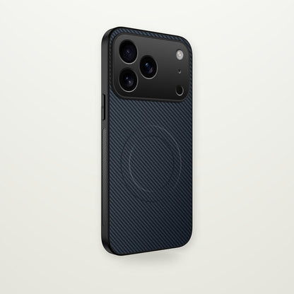 Matte Carbon-Pattern Magnetic Case for iPhone 13–17
