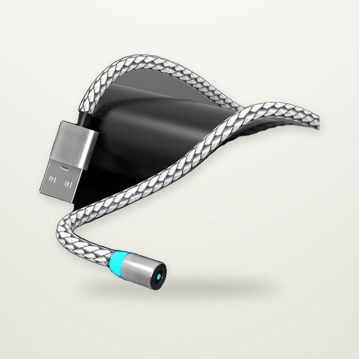 Magnetic LED Charging Cable with Swappable Tips