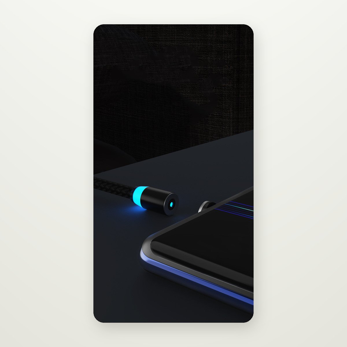 Magnetic LED Charging Cable with Swappable Tips