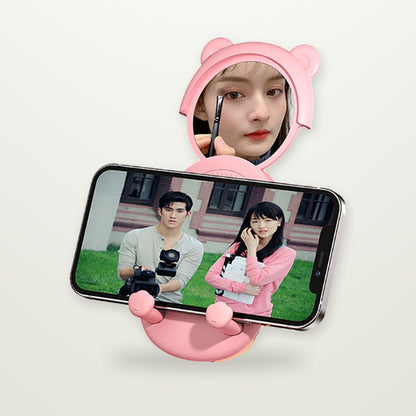 Folding Desk Stand with Mirror for Phones & Tablets