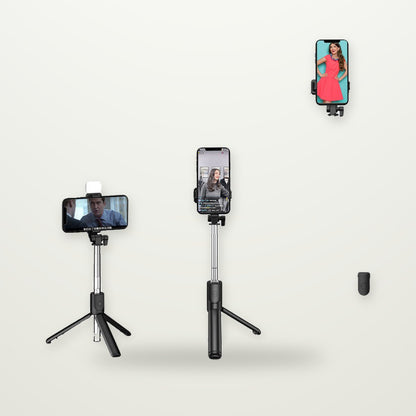 Selfie Stick Tripod with Fill Light & Remote