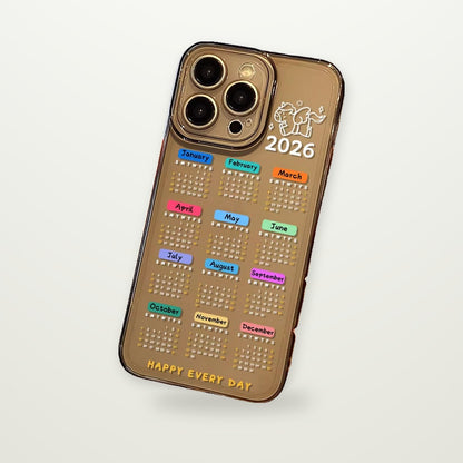 Desk Calendar Print Clear Case for iPhone 11–17
