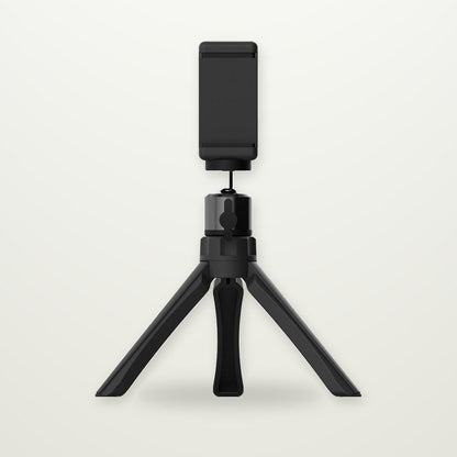 Mini Desktop Tripod with Pan-Tilt Phone Clip