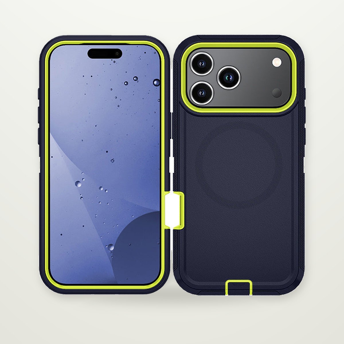 Two-Tone Magnetic Kickstand Case for iPhone 14–17