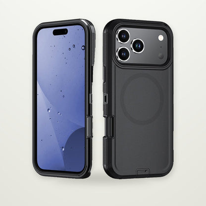Two-Tone Magnetic Kickstand Case for iPhone 14–17