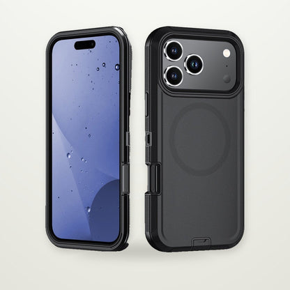Two-Tone Magnetic Kickstand Case for iPhone 14–17