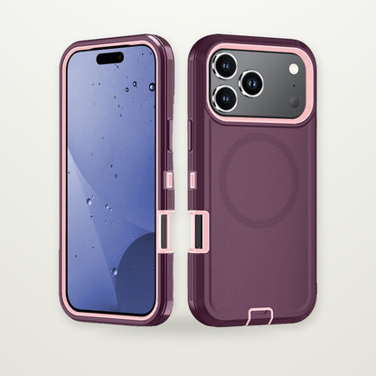 Two-Tone Magnetic Kickstand Case for iPhone 14–17
