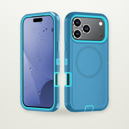 Two-Tone Magnetic Kickstand Case for iPhone 14–17