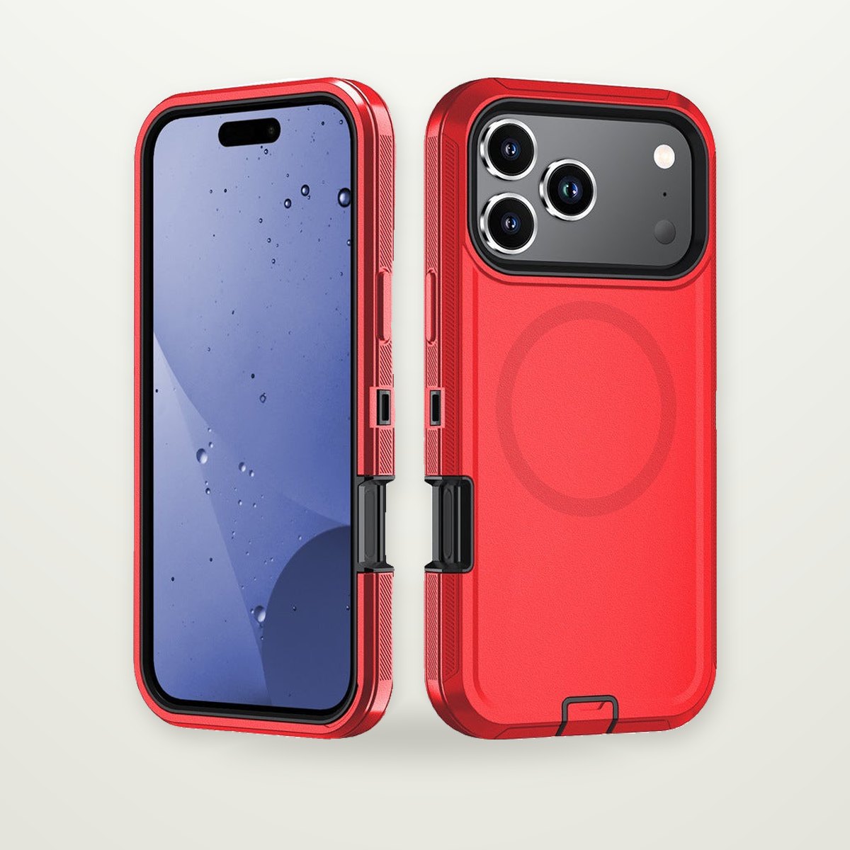 Two-Tone Magnetic Kickstand Case for iPhone 14–17