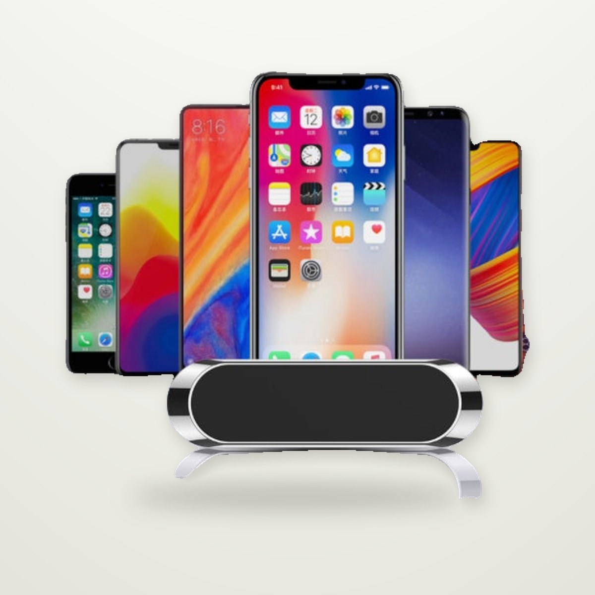 Slim Aluminum Magnetic Strip Car Mount